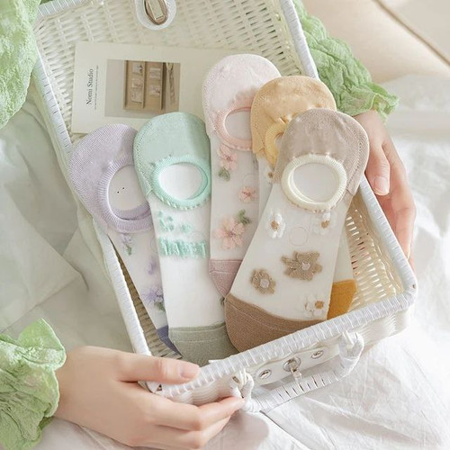 کالج شیشه ای زنانه طرح گل /زیبا جذاب